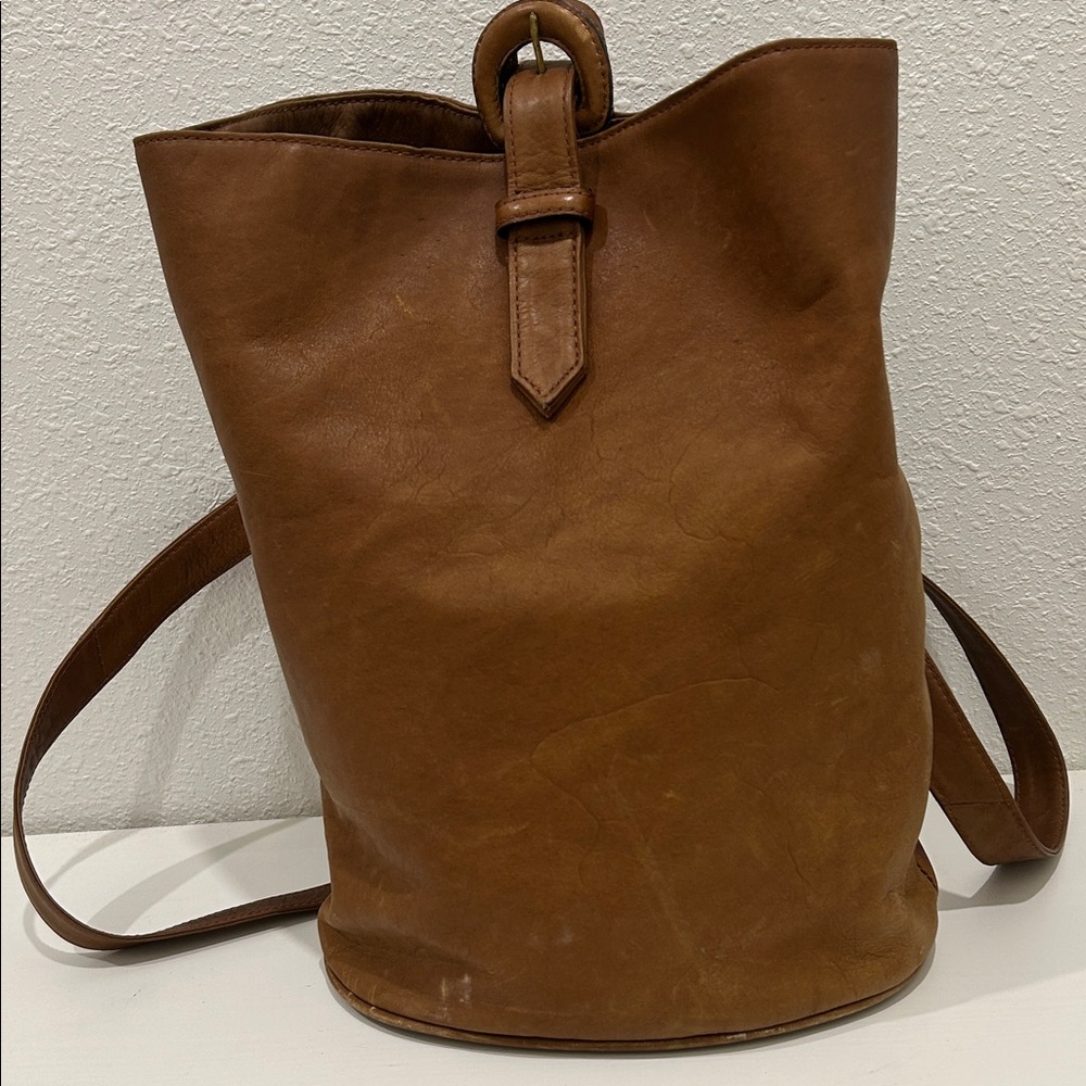 Boulder Ridge Chestnut Leather Backpack - Picture 4 of 14